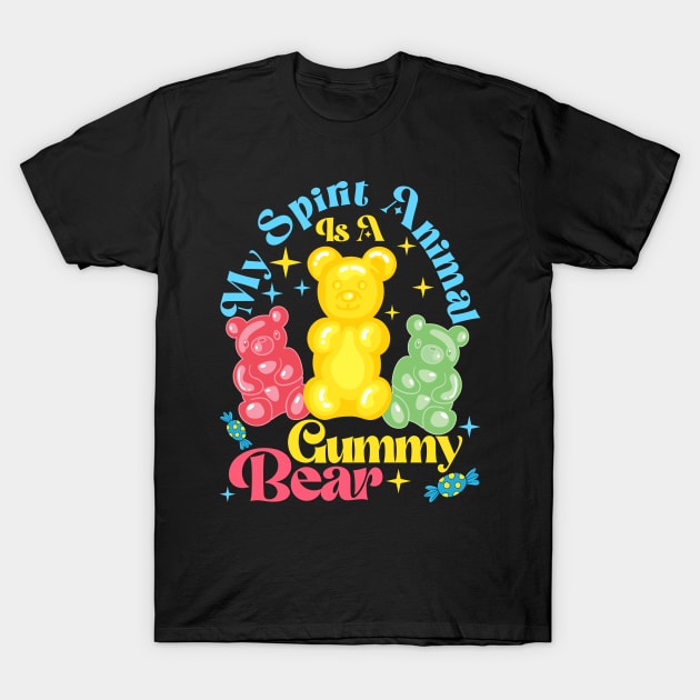 Funny Gummy Bear Art For Kids Girls Boys Candy Lover Gummies T-Shirt by artbooming